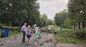 On Friday night, heavy rainfall and wind gusts brought down several trees in Greensboro.