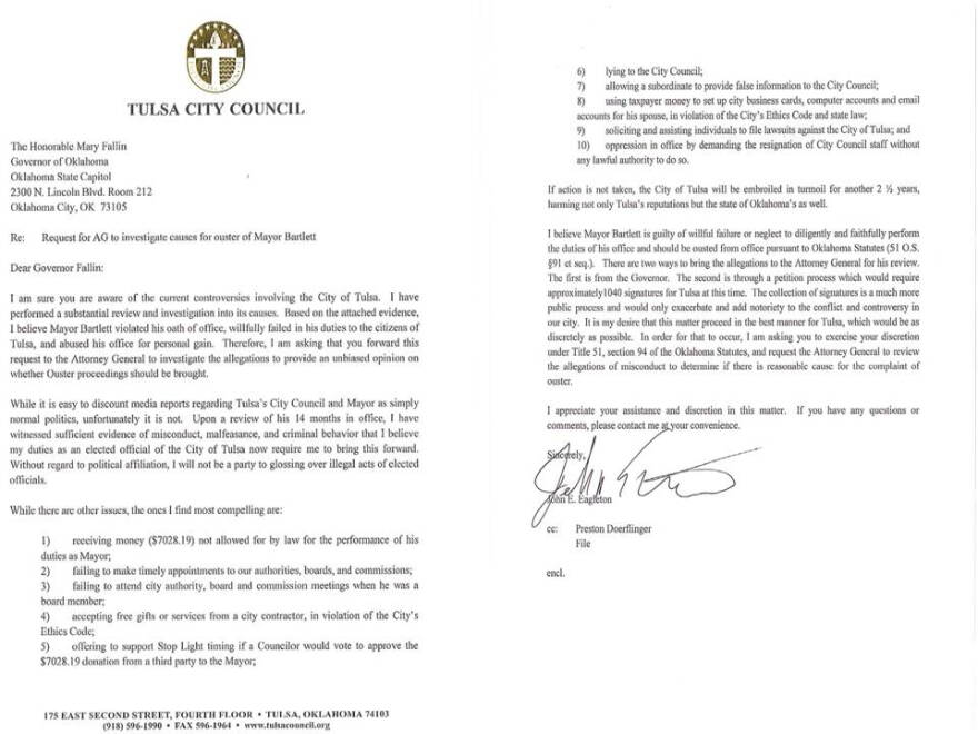 Click to read the letter