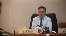 New Mexico Sen. Jay Block (R-Rio Rancho), along with other Senate Republicans, is facing a State Ethics Commission complaint over an AI-generated mugshot he shared on social media of Senate Pro Tem Sen. Mimi Stewart (D-Albuquerque) on Sept. 22, 2026.