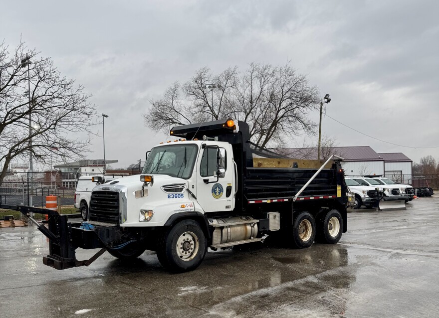 A Louisville salt truck