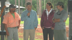 Expedition members at the Earth Day ceremony in Georgia's Okefenokee Swamp (Click on picture to see more photographs)