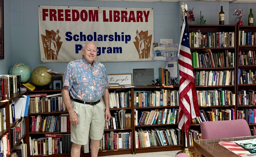 Howard Blitz, founder and director of the Freedom Library, is pictured at the library on July 1, 2026.