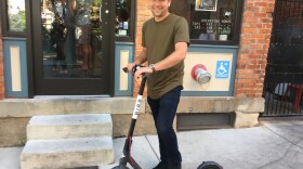 Greg Damico first saw Bird on a trip to San Diego. He likes that you can leave the scooter anywhere when you're finished with it.