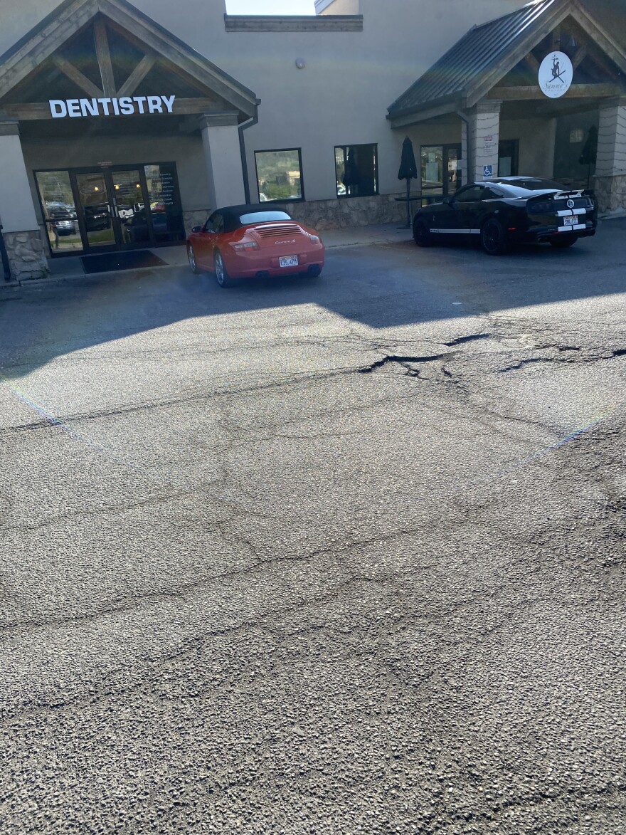 Potholes in Kimball Junction parking areas