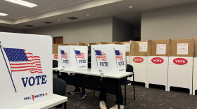 Voters cast early ballots in El Reno Wednesday.