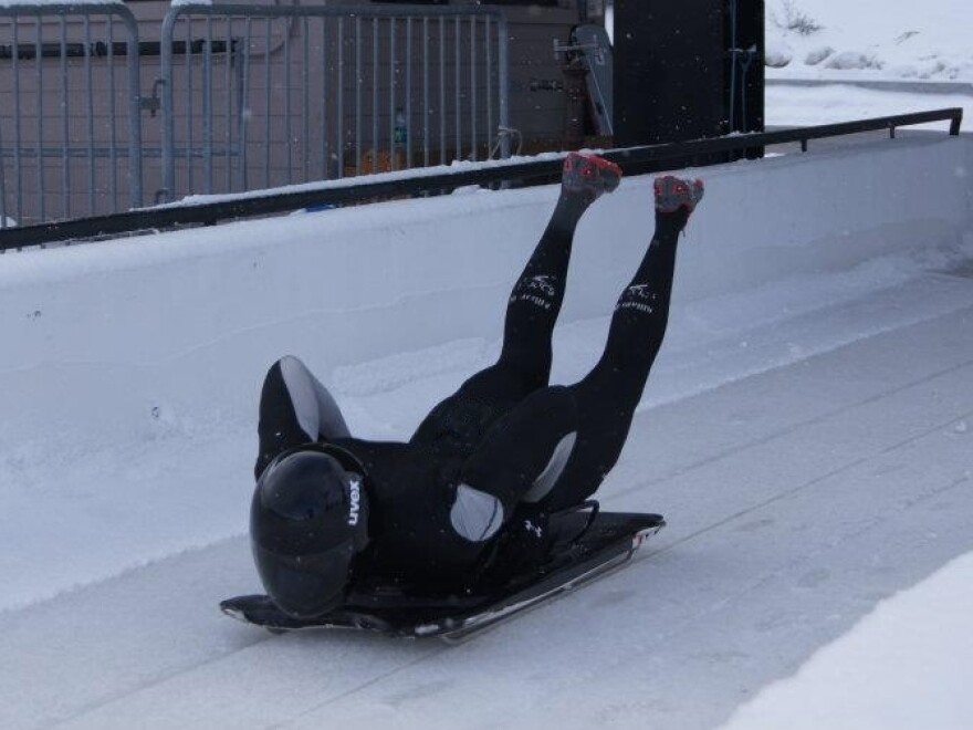 Adebiyi is training to compete in the Skeleton at the 2014 Winter Olympics after his battle with cancer.