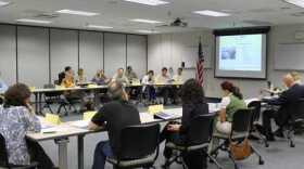 Members of the SunRail Technical Advisory Committee discuss the future of the commuter system. Photo: WMFE