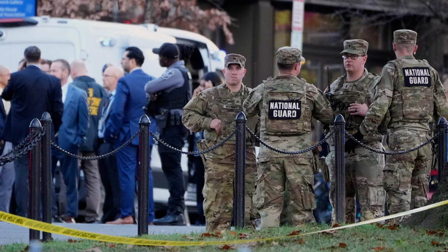 National Guardsmen shooting response AP