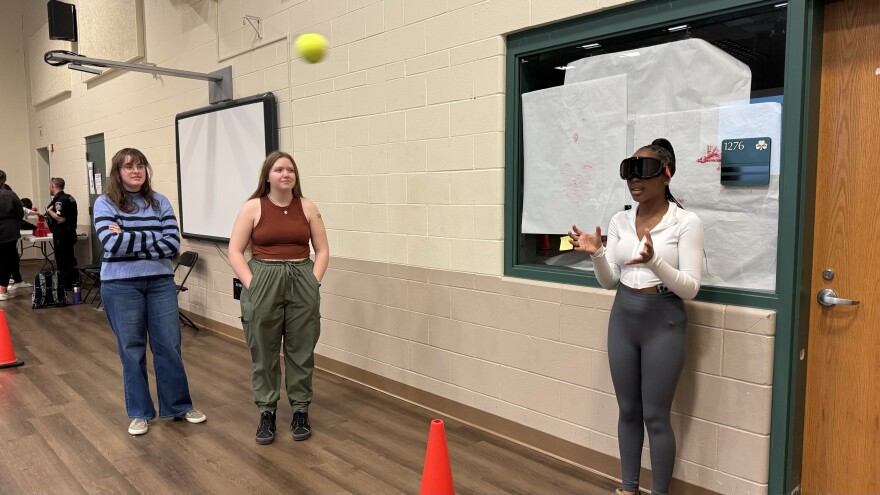 Elisabeth Snowden, a rising senior at Westfield High School, took part in the simulation. She was surprised at how the impaired driving goggles made a task as simple as walking in a straight line nearly impossible.
