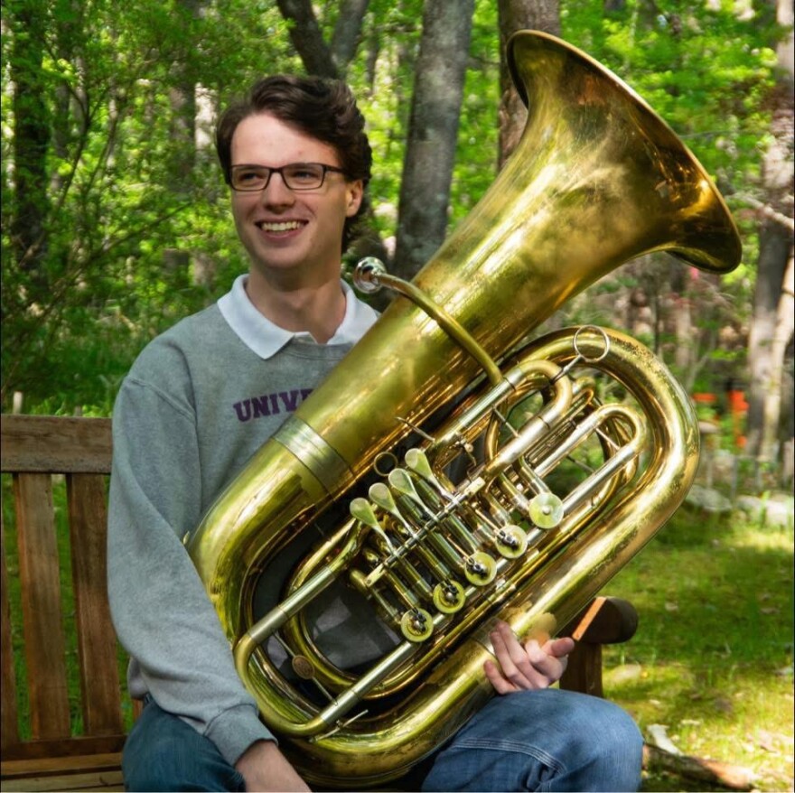 Gannon McNees, the first UNA student to win a position with the U.S. Navy Fleet Bands