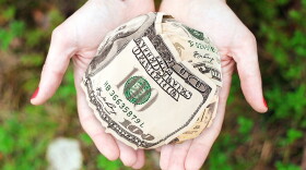 Hands holding money