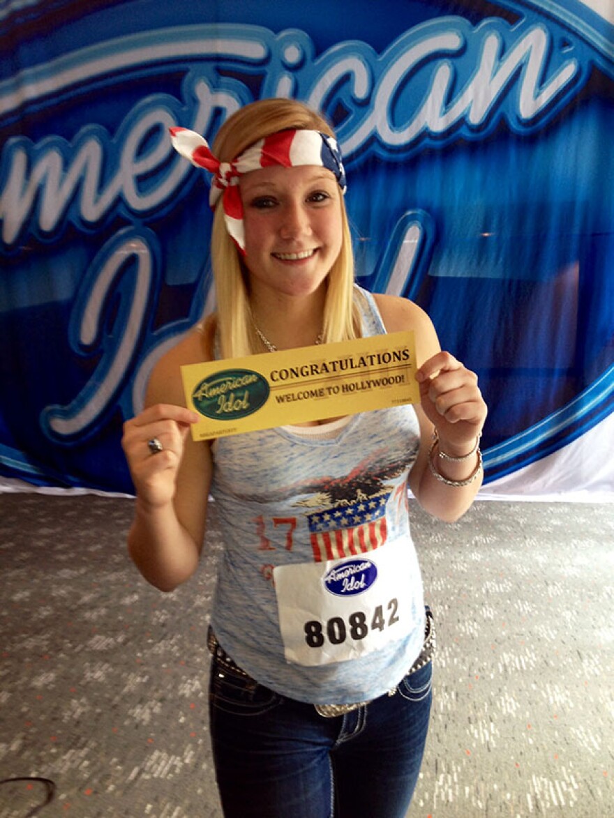 Lauren Ogburn, 19, made it to Hollywood after auditioning for "American Idol" July 26 in Atlanta, Ga. Ogburn received some constructive criticism from Harry Connick Jr. for her American-themed outfit, but she said she usually dresses like this.