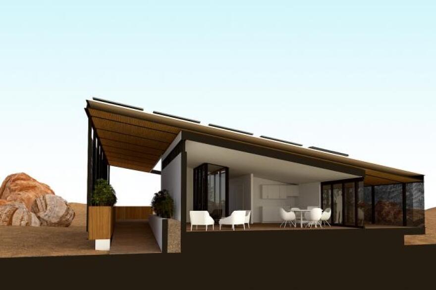 An artist’s rendering of UNLV’s entry in the 2017 Solar Decathlon.