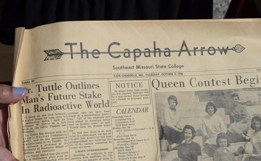 A 1958 Edition of the campus newspaper, formally known as the Cappaha Arrow.