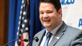 Sen. J.D. Ford (D-Indianapolis) speaks at the inaugural LGBTQ Statehouse Day. Ford is Indiana's first out LGBTQ state legislator.