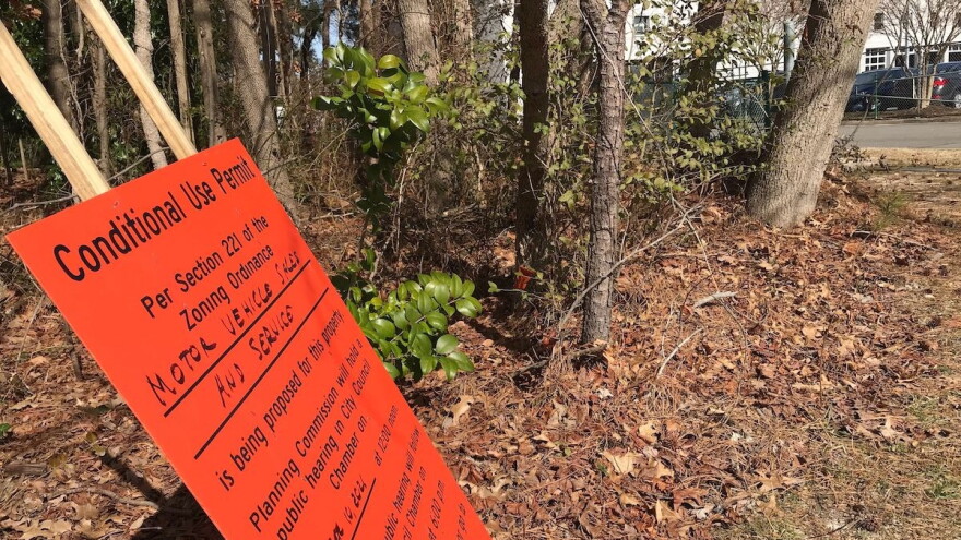 Photo by Paul Bibeau. The site in Windsor Woods where Checkered Flag requested a permit to expand.