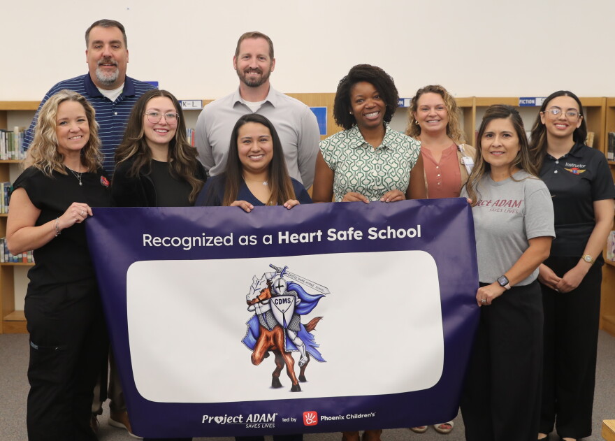Castle Dome Middle School recently received recognition for achieving a Heart Safe School designation through the Project ADAM program in May.