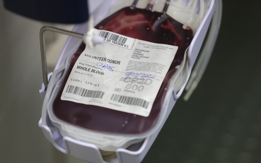 File photo of blood collection