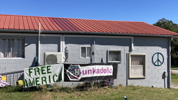 Allison Crews watches ICE detainees come and go from her community center called Phunkadelic.