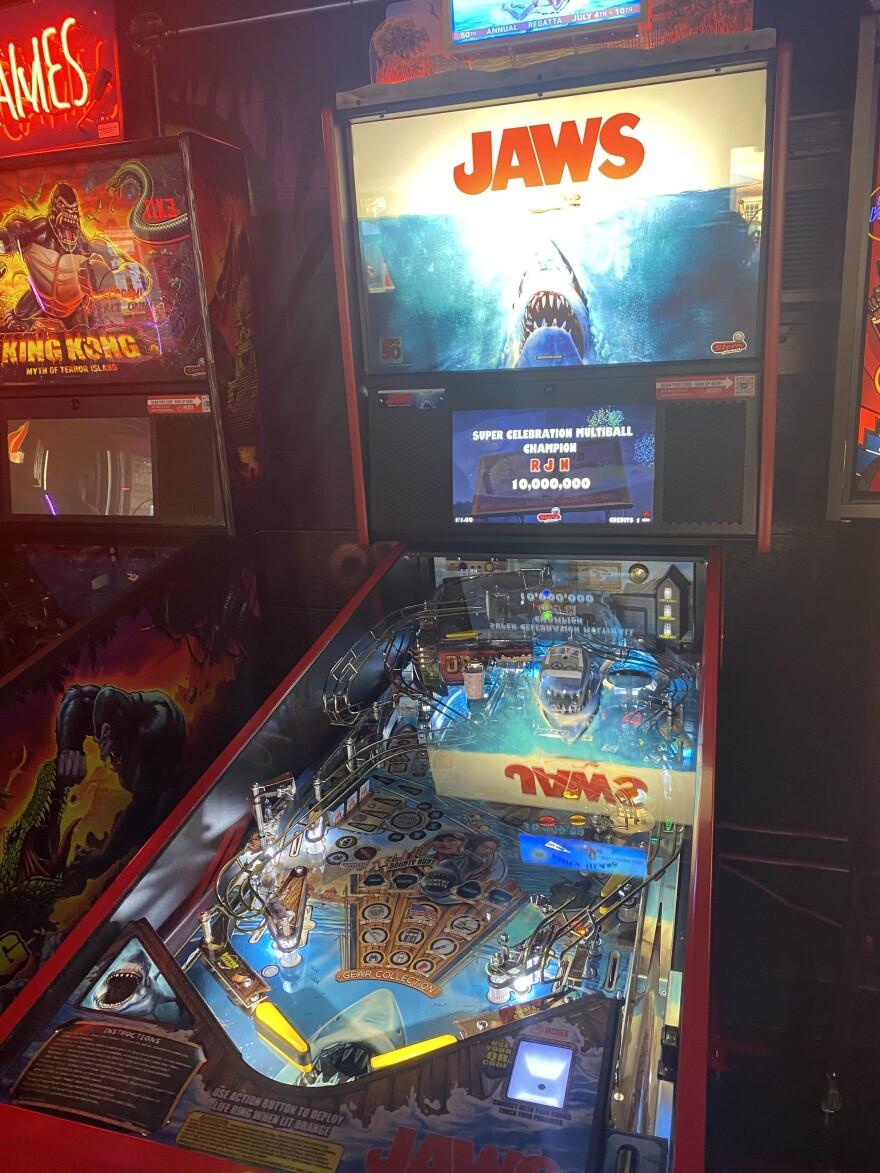 One of dozens of vintage pinball machines at the Coin Slot in Traverse City.