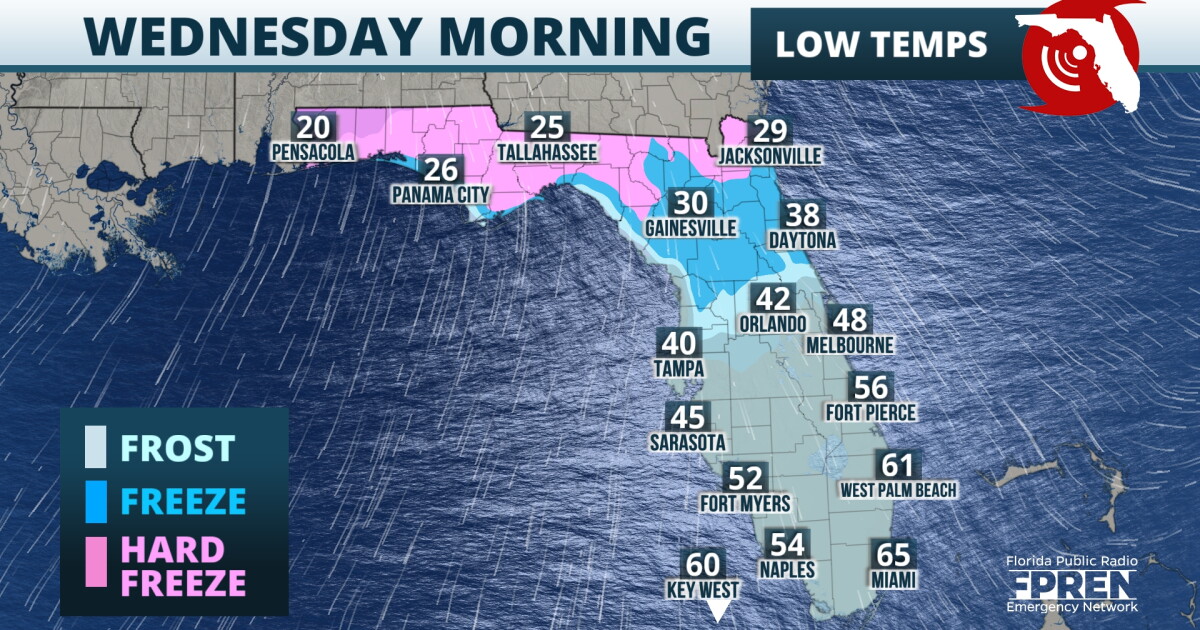 Winter alerts in effect as coldest air of the season arrives to Florida ...