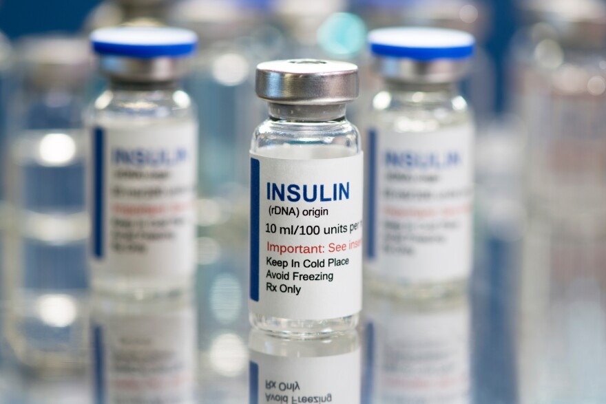 This stock image shows insulin vials.