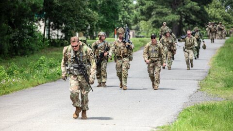Troops from Ohio National Guard Troop A, 2nd Battalion, 107th Cavalry Regiment