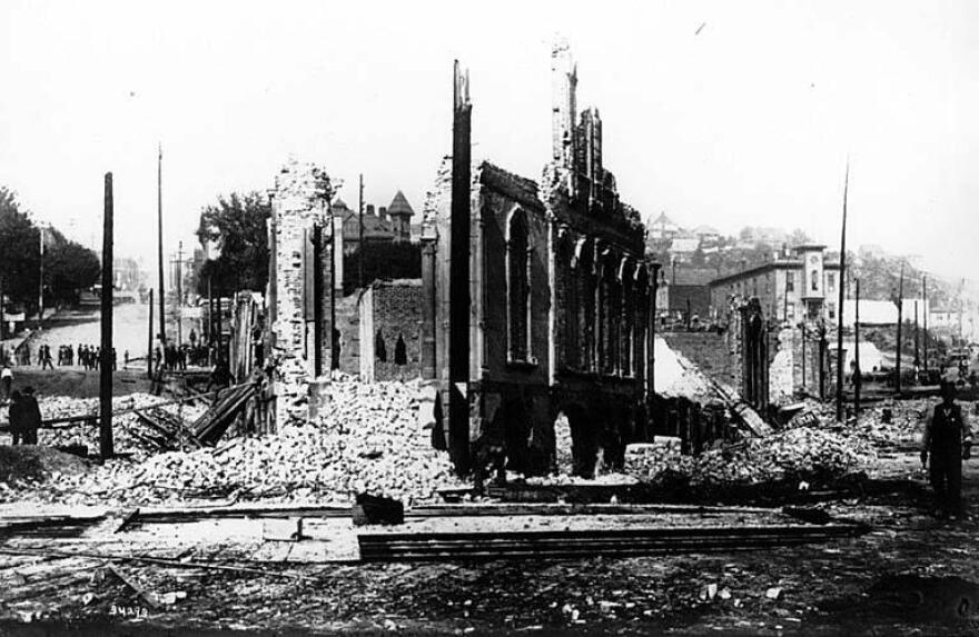 Seattle, after its own great fire. UNIVERSITY OF WASHINGTON