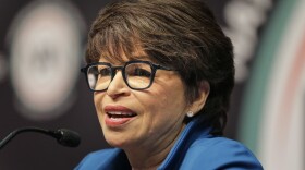 Valerie Jarrett, former senior advisor to President Obama, speaks during the National Action Network Convention in New York, Wednesday, April 3, 2019. (Seth Wenig/AP)