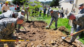 The local military community celebrated Earth Day with an informational fair in April, 2014. In addition to informational and interactive booths hosted by Presidio and community organizations, the event included a tree-planting ceremony. The City of Monterey's partnership with the Presidio, is seen as a model for how other military bases can work with their communities to save money.