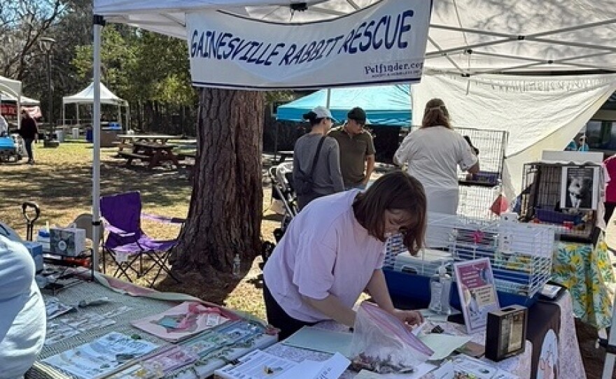 Gainesville Rabbit Rescue tent.