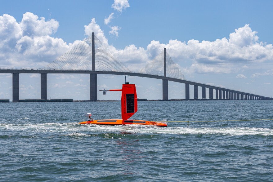 Saildrone 1083 during its deployment in St. Petersburg earlier this year.
