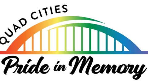 The logo for Quad Cities Pride in Memory, which is dedicated to documenting LGBTQ+ history in the area.
