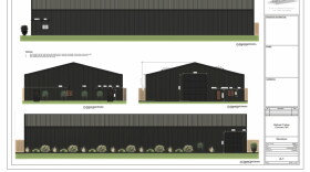 Architectural plans render "micro data center" proposed for 52 Locke Road in Concord.