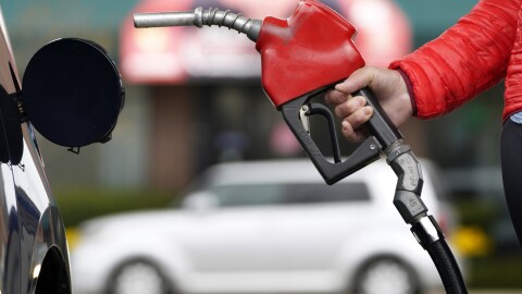 A motorist prepares to pump gas Thursday, April 22, 2021, in Portland, Maine.