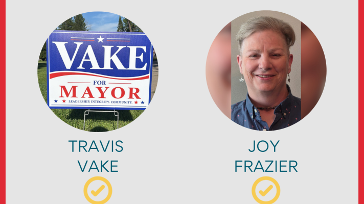 Travis Vake and Joy Frazier will both advance to the Chisholm mayor general election on Nov. 3, 2026.