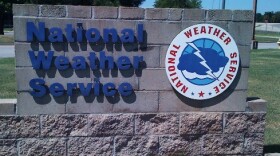 The sign in front of the National Weather Service Office on 11th Street near Highway 169.