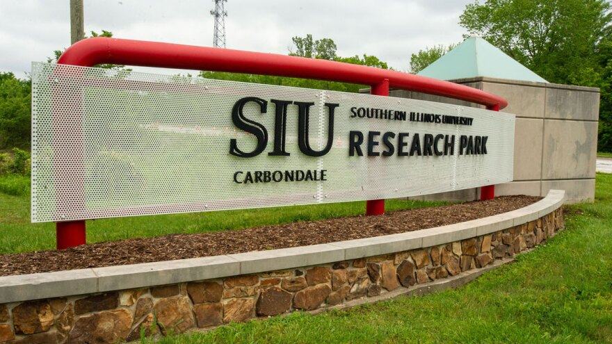 The sign outside of the Southern Illinois University Research Park