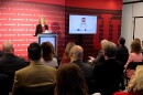 Indiana University President Pamela Whitten speaks during a Jan. 27 press conference at the Indiana Biosciences Research Institute to celebrate and officially launch IU LAB.