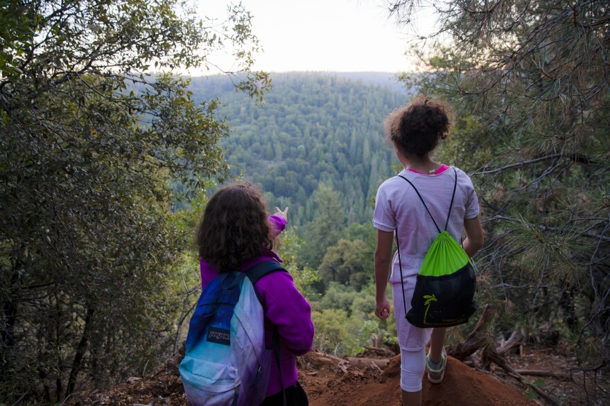 Following the predawn <em>Fajr</em> prayer campers go on a hike to see the sunrise.