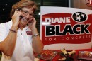 Rep. Diane Black, R-Tenn., shown here at a victory party after defeating Lou Ann Zelenik in the GOP primary, found herself on the defensive after being called soft on Shariah law.