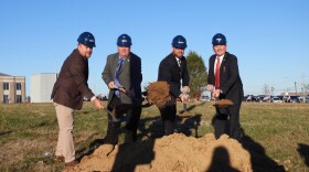 Members of the Graves County Fiscal Court break ground Monday, Dec. 11, 2023, on a new courthouse building in Mayfield. The former courthouse was severely damaged during the 2021 tornado outbreak and demolished in 2022.