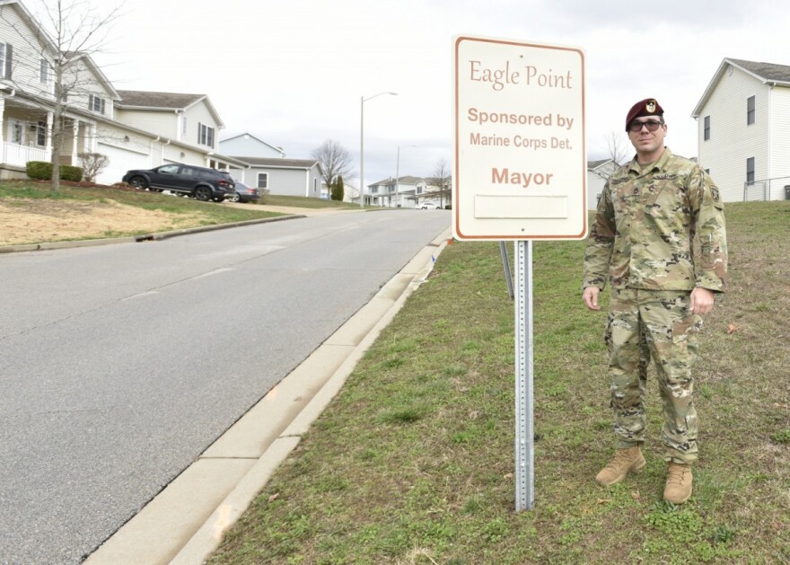 Sgt. 1st Class Maximilian Saalmann is the new mayor of Eagle Point neighborhood. The hope is the Mayor program will improve life for families living on post at Fort Leonard Wood.