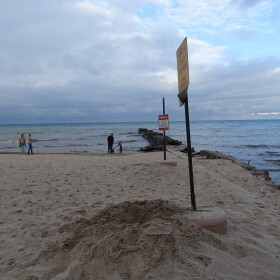 The southern edge of Atwater Beach in the Village of Shorewood.