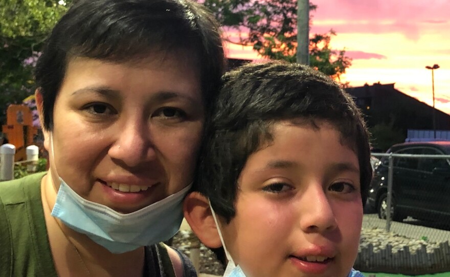 Roxana Guerra, who has metastatic breast cancer, has been trying to avoid large crowds this summer, while working and taking care of her 11-year-old son, Enrique.