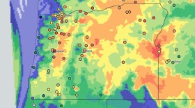 A screenshot of an updated interactive mapping tool. The tool now forecasts air quality in the Northwest for three days.