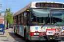 A Chicago Transit Authority bus leaves a stop on the city’s North Side.