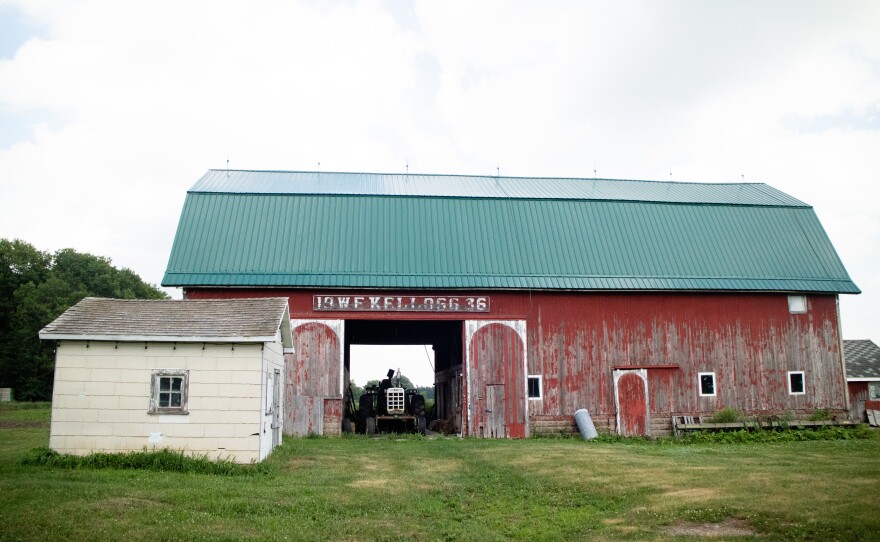 Decades-old equipment and parts are scattered throughout Kellogg Family Farms.
