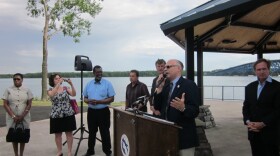 Officials marked Monday's opening of LaSalle Waterfront Park in Niagara Falls.