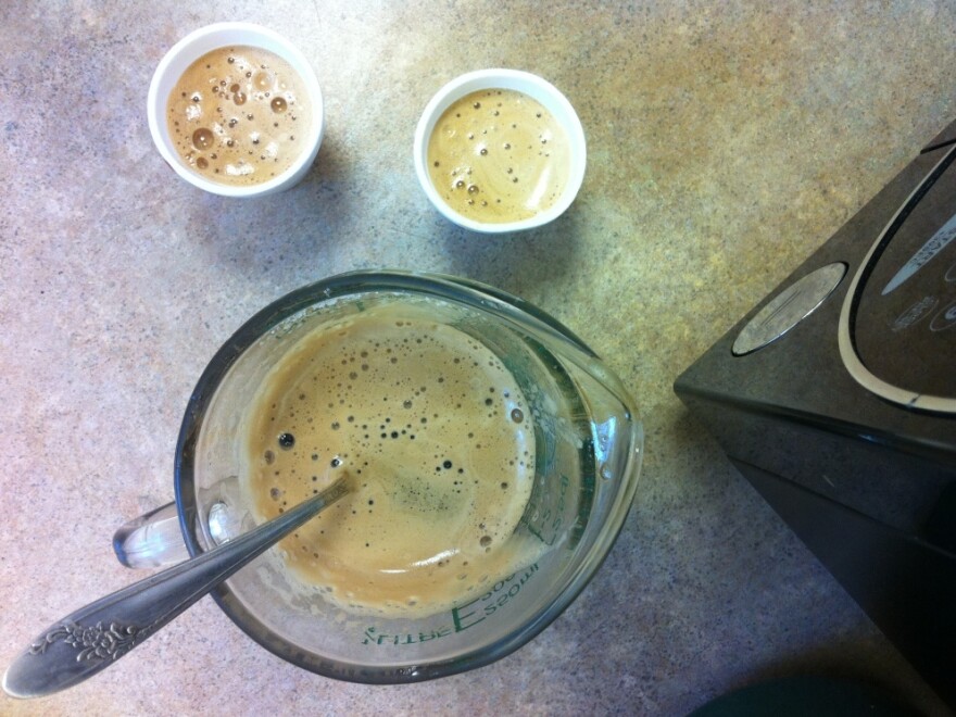 Sugar is whisked with a little coffee to create <em>espumita</em>, the frothy trademark element of Cuban coffee.